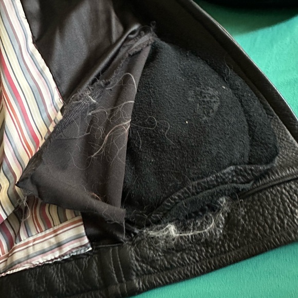 HEAVY Leather jacket- BULL HIDE and (faux) zebra hair - Picture 8 of 16